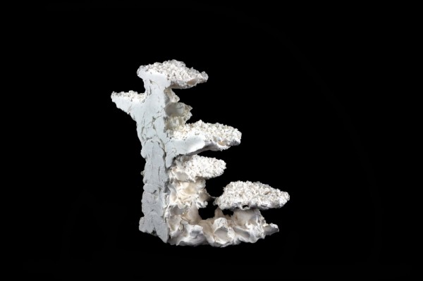 Keramik Riffwandsäule / Pillar S Slime line stright ca. 25 x 13 x 19 cm - ca. 6 Ablageflächen